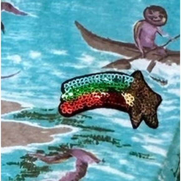 Hawaiian Cropped Baby Tee SMALL Y2K Coconut Girl Unique Tropical CheekyMontana - Picture 6 of 6